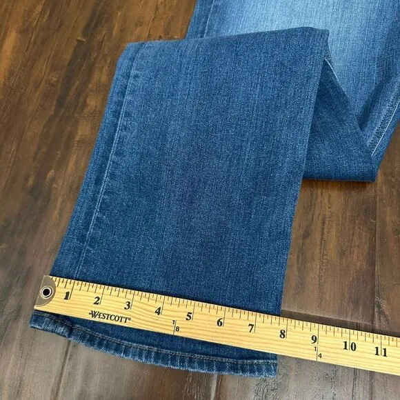 TECOVAS Slim Jeans Medium Blue Denim Straight Leg Stretch Western