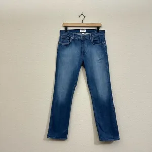 TECOVAS Slim Jeans Medium Blue Denim Straight Leg Stretch Western