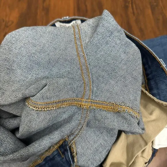 TECOVAS Slim Jeans Medium Blue Denim Straight Leg Stretch Western