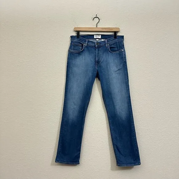 TECOVAS Slim Jeans Medium Blue Denim Straight Leg Stretch Western