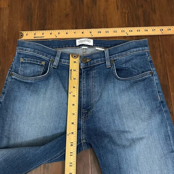 TECOVAS Slim Jeans Medium Blue Denim Straight Leg Stretch Western