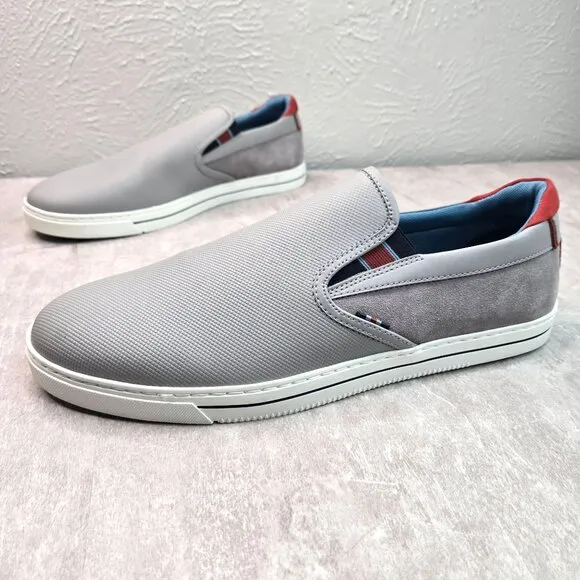 Ted Baker Alador Sneaker Mens 13 Gray Leather Preppy Slip On Comfort Dress Shoes
