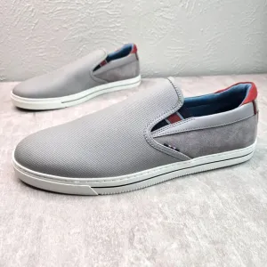 Ted Baker Alador Sneaker Mens 13 Gray Leather Preppy Slip On Comfort Dress Shoes