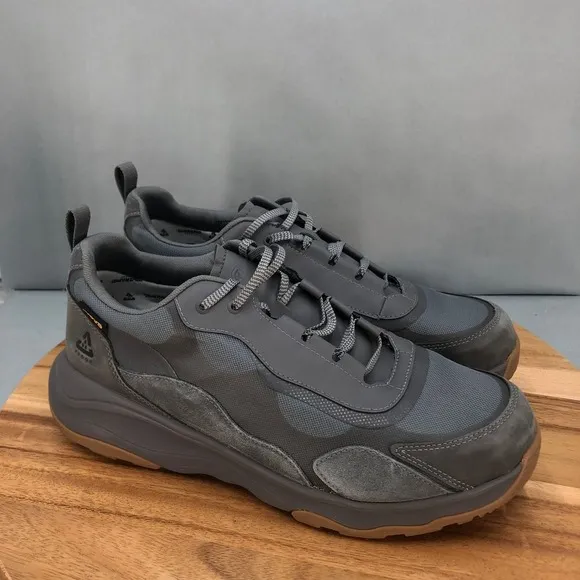 Teva Geotrecca Low RP Hiking Shoes Mens 12 Gray Leather Outdoor Trail Lace Up‎