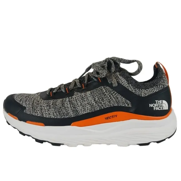 The North Face 11 Gray Orange Black Sneakers Hiking Running Mens Rugged Stylish