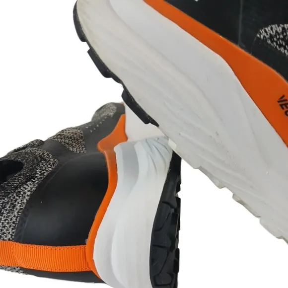 The North Face 11 Gray Orange Black Sneakers Hiking Running Mens Rugged Stylish