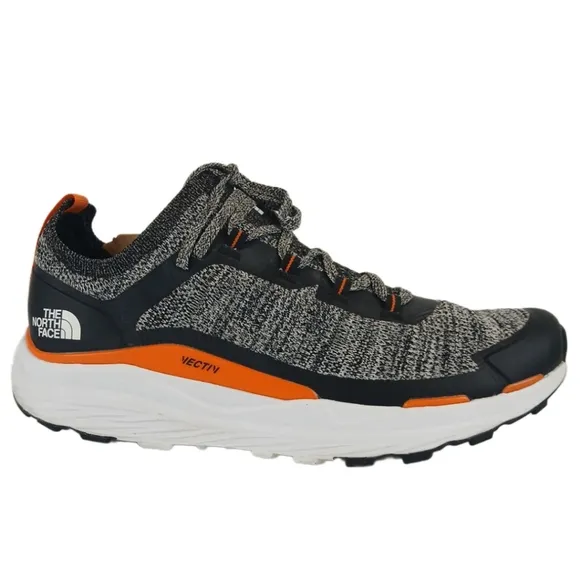 The North Face 11 Gray Orange Black Sneakers Hiking Running Mens Rugged Stylish