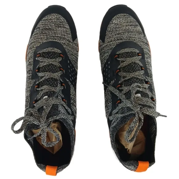 The North Face 11 Gray Orange Black Sneakers Hiking Running Mens Rugged Stylish