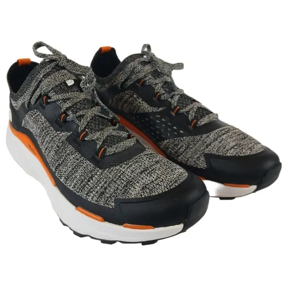 The North Face 11 Gray Orange Black Sneakers Hiking Running Mens Rugged Stylish