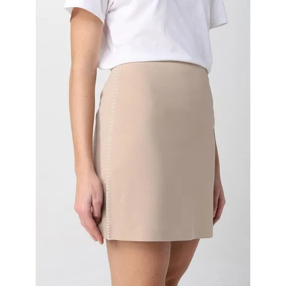 Theory ALine Mini Skirt Women Beige