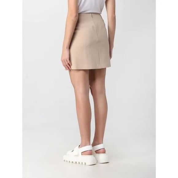 Theory ALine Mini Skirt Women Beige
