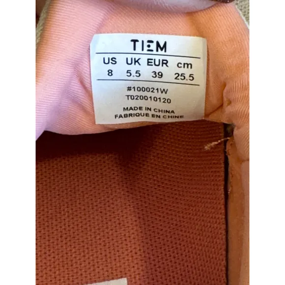 Tiem Athletic Latus TiemCore Women's Beige Training Shoes Sneakers - Size 8​