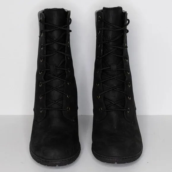 Timberland Boots Glancy Earthkeepers Grunge Punk Goth Minimalist Black 8.5 AR