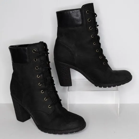 Timberland Boots Glancy Earthkeepers Grunge Punk Goth Minimalist Black 8.5 AR