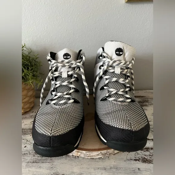 Timberland Boots Mens 12 Euro Sprint Hiker Waterproof  Black White Hiking Shoes