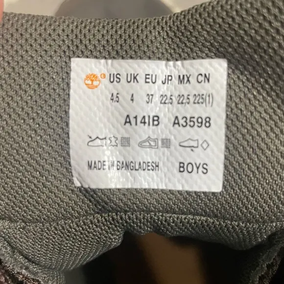 Timberland Boots Timberdry Big Boys Outdoor Waterproof Shoes Size 4.5
