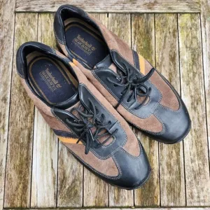 Timberland Mens 12 M Lexington Oxford 56503 Shoes Brown Black Tan Stripe Leather