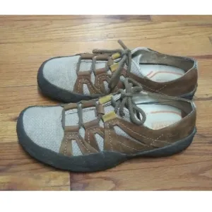 Timberland Smartwool Sneakers Mens 8M Brown leather   Hemp Lace Up Casual Shoes