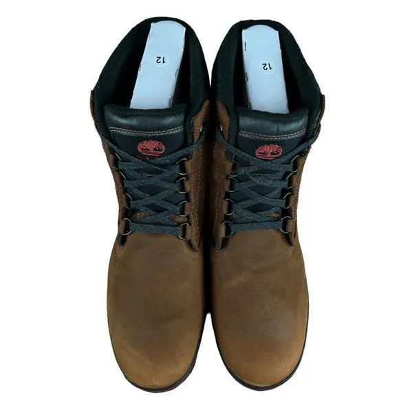 Timberland Spruce Mountain Warm Lined Rust Brown Leather Boots Men's Size 12 M