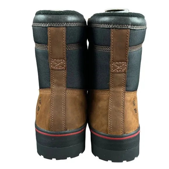 Timberland Spruce Mountain Warm Lined Rust Brown Leather Boots Men's Size 12 M