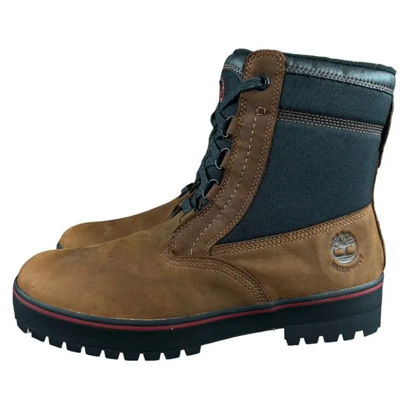 Timberland Spruce Mountain Warm Lined Rust Brown Leather Boots Men's Size 12 M