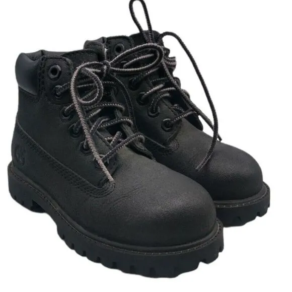 𝅺Timberland Waterproof Toddle Black Boots size 8.5-