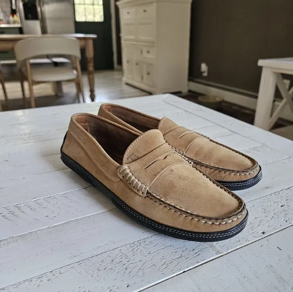 TOD’S Tan Suede Leather Casual Loafers Shoes Men's Size 9.5