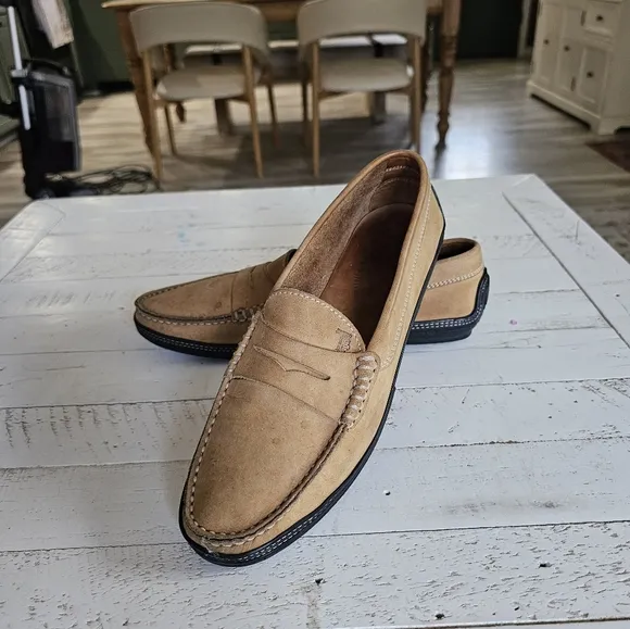 TOD’S Tan Suede Leather Casual Loafers Shoes Men's Size 9.5