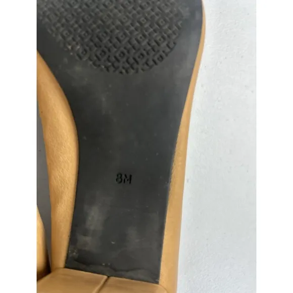 Tory Burch Gabby Cap Toe Leather Pump Black/Tan Shoes Size 8 Preppy Classic
