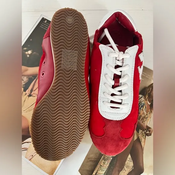 Tory Burch Red Suede Women’s Sneakers