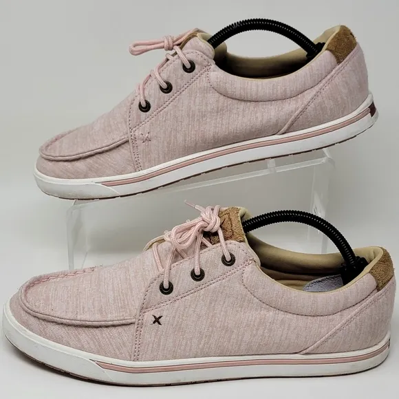 Twisted X Casual Shoes Women’s Kicks Lace Round Toe Pink WCA0053 Size 11