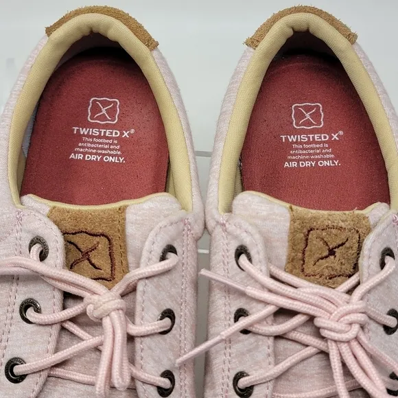 Twisted X Casual Shoes Women’s Kicks Lace Round Toe Pink WCA0053 Size 11