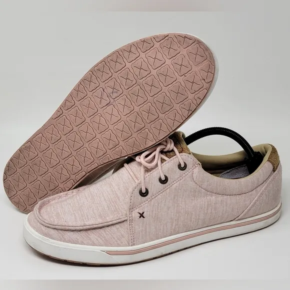 Twisted X Casual Shoes Women’s Kicks Lace Round Toe Pink WCA0053 Size 11
