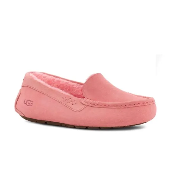 UGG Australia ‘Ansley’ Pink Blossom Water-Resistant Suede Slipper Shoes