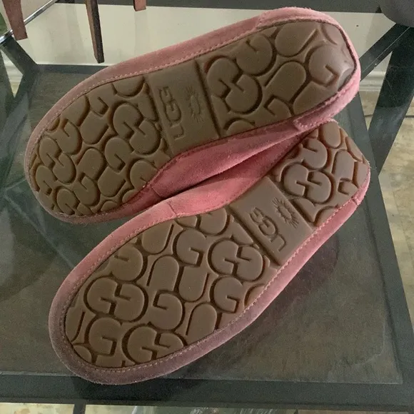 UGG Australia ‘Ansley’ Pink Blossom Water-Resistant Suede Slipper Shoes