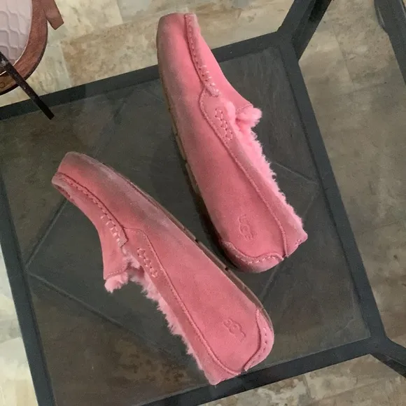 UGG Australia ‘Ansley’ Pink Blossom Water-Resistant Suede Slipper Shoes