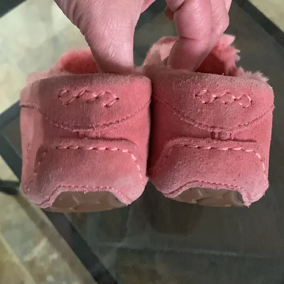 UGG Australia ‘Ansley’ Pink Blossom Water-Resistant Suede Slipper Shoes