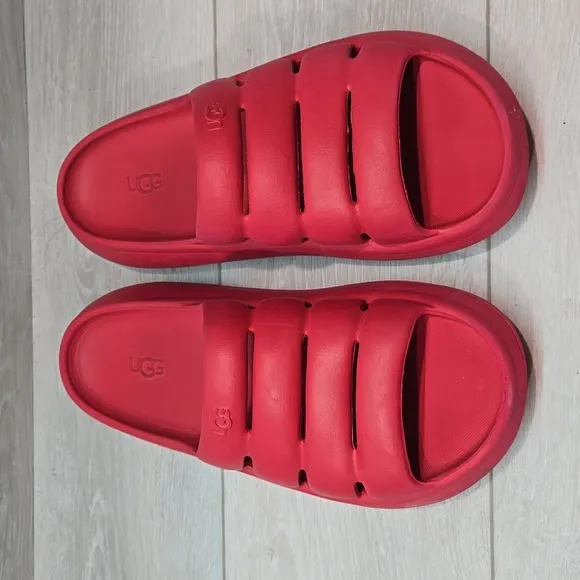 Ugg Mens Platform Sport Samba red Outdoor Open Toe Sandals shoes sz 11