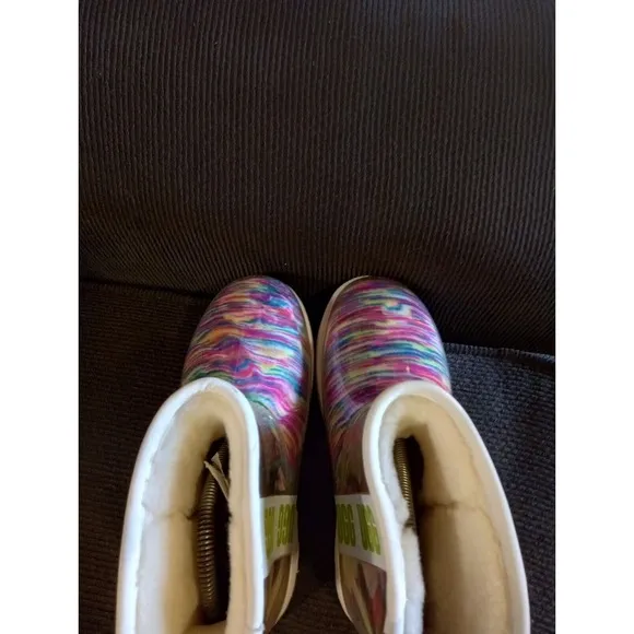 UGG Shoes Youth/Women's 7 Classic Little Girls Clear Pixelate Tie Dye Boots