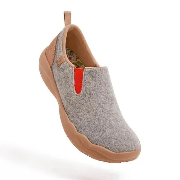 UIN Men's Walking Shoes Lightweight Comfort (Cuenca Light Grey Wool)New No Box