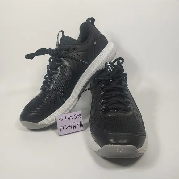 Under Armour Athletic Shoe Charged Commit Training 3 Black White US Mens 8