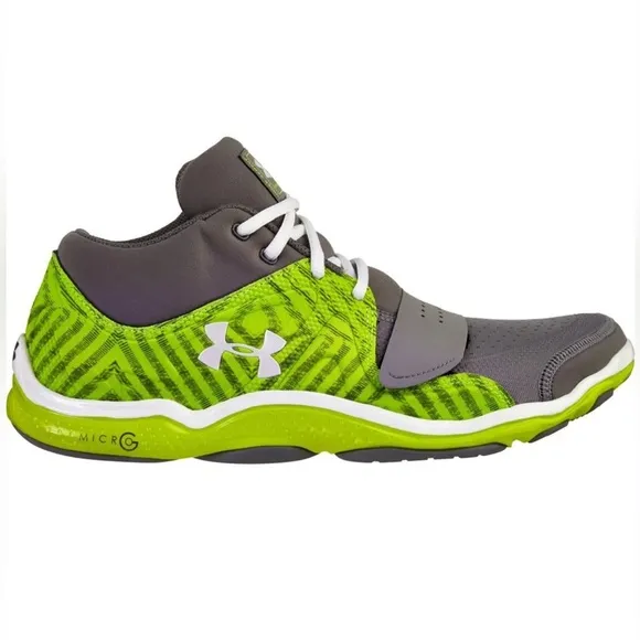 UNDER ARMOUR Men’s UA Micro G® Renegade Training Shoes Green Gray Chevron 14