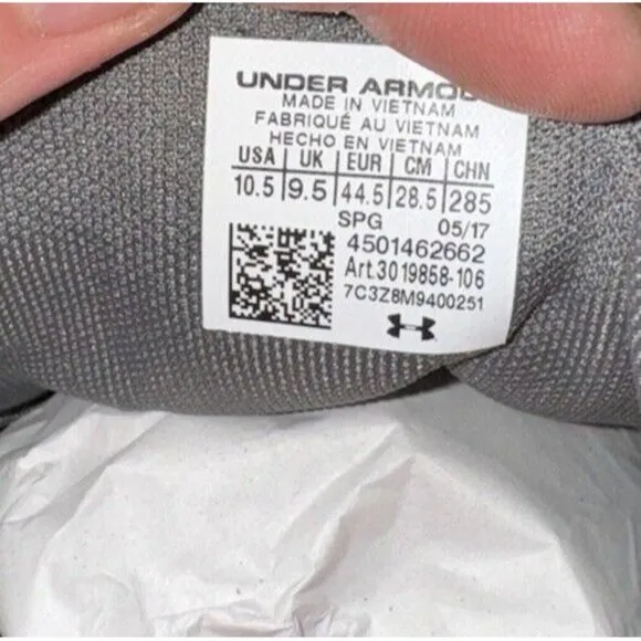 Under Armour Mojo Mens Athletic Running Training Shoes Size 10.5 Gray Red