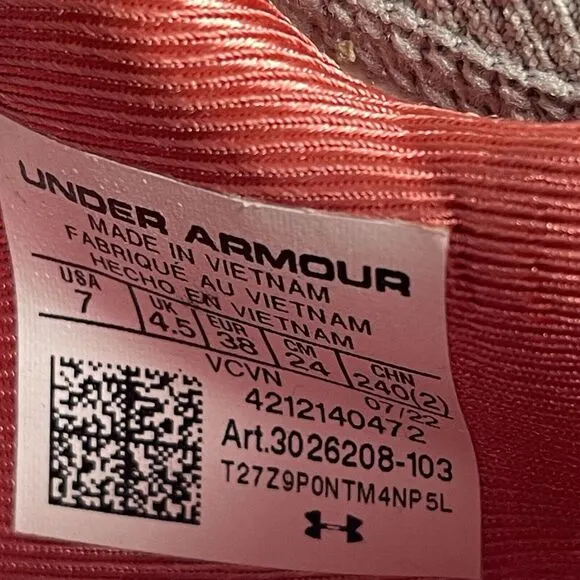 Under Armour Project Rock 5 Women's 7 Training Shoes Pink Athletic‎ Sneakers