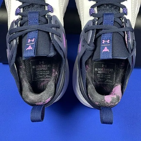 Under Armour PROJECT ROCK 5 Women's 9.5 DISRUPT Purple White Training Shoes