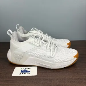 Under Armour Project Rock 6 UA White Training Shoes 3026534-100 Men's Size 10