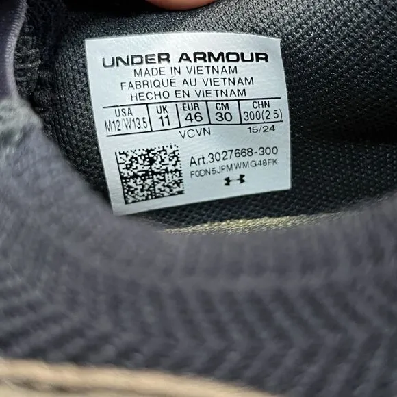 Under Armour Project Rock 7 Training Shoes Turtle Anthracit 3027668 Mens Size 12