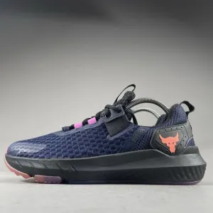 Under Armour Project Rock BSR Men’s 8 Midnight Navy Orange Training Sneakers NEW