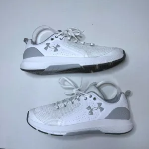 Under Armour Size 12 White Charged Commit TR 3 Sneakers Running Shoes Training