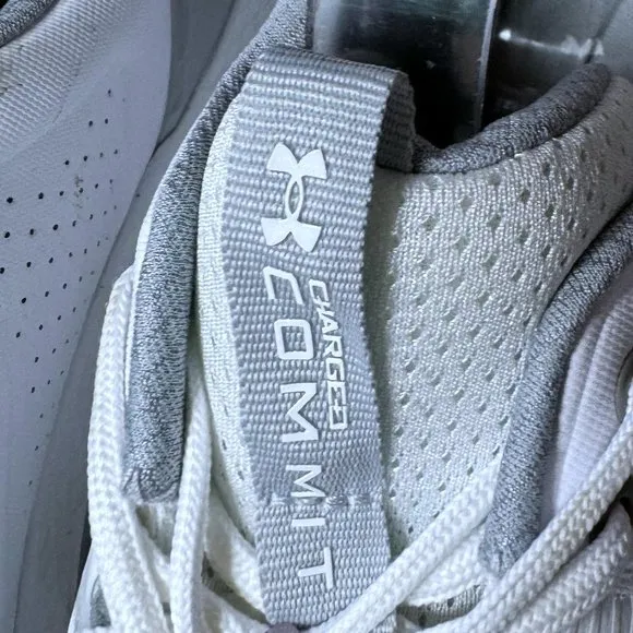 Under Armour Size 12 White Charged Commit TR 3 Sneakers Running Shoes Training